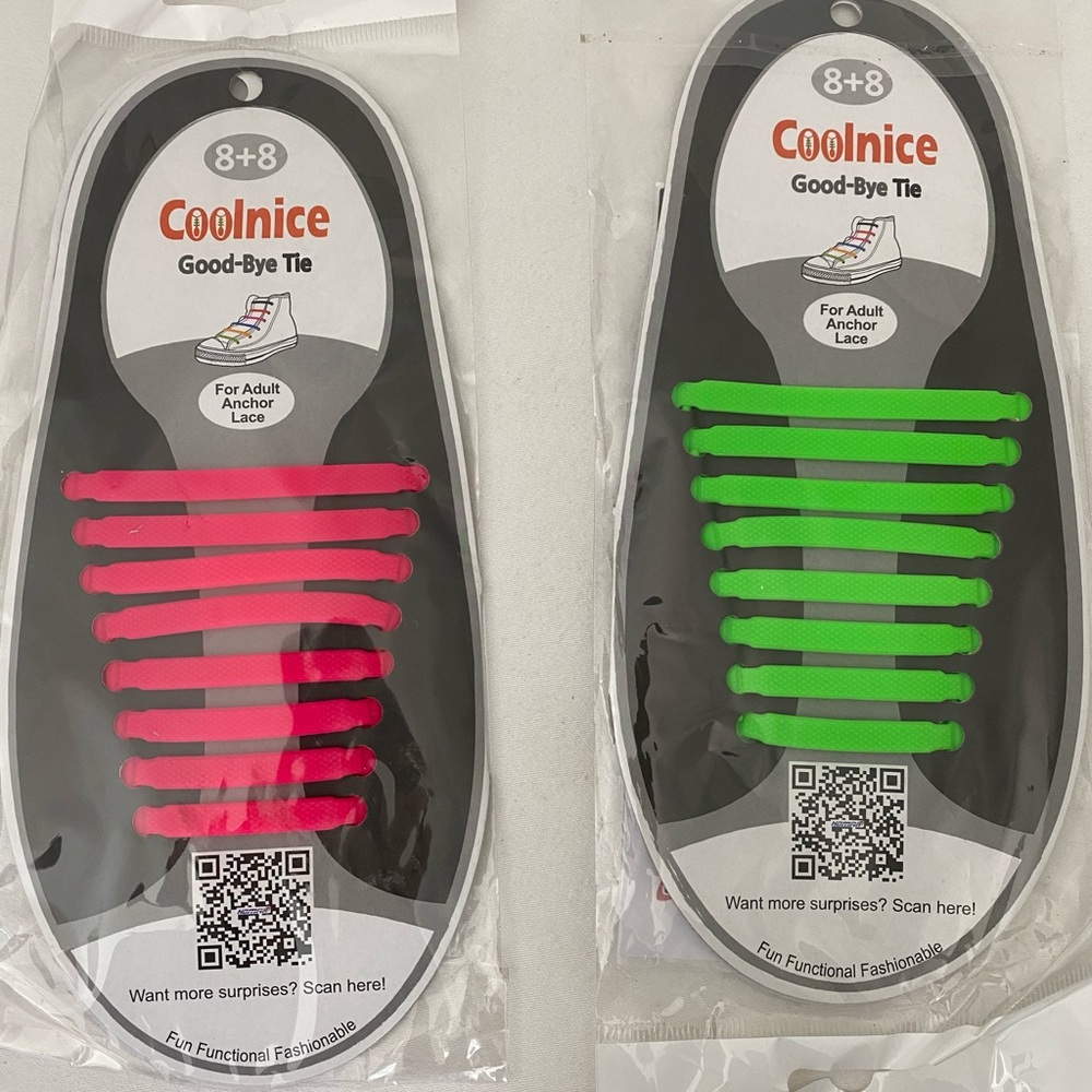 2 pair No‎ Tie Shoe “Laces” NEW